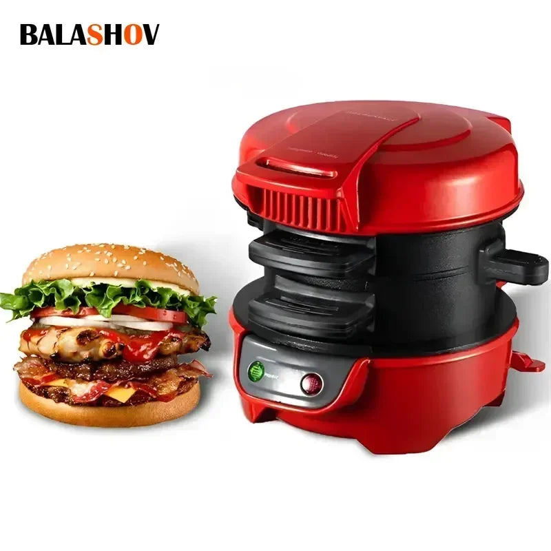 Multifunctional breakfast maker Mini Burger Sandwich Maker Machine 110V 220V Home Kitchen Electric Burger Maker Machine.