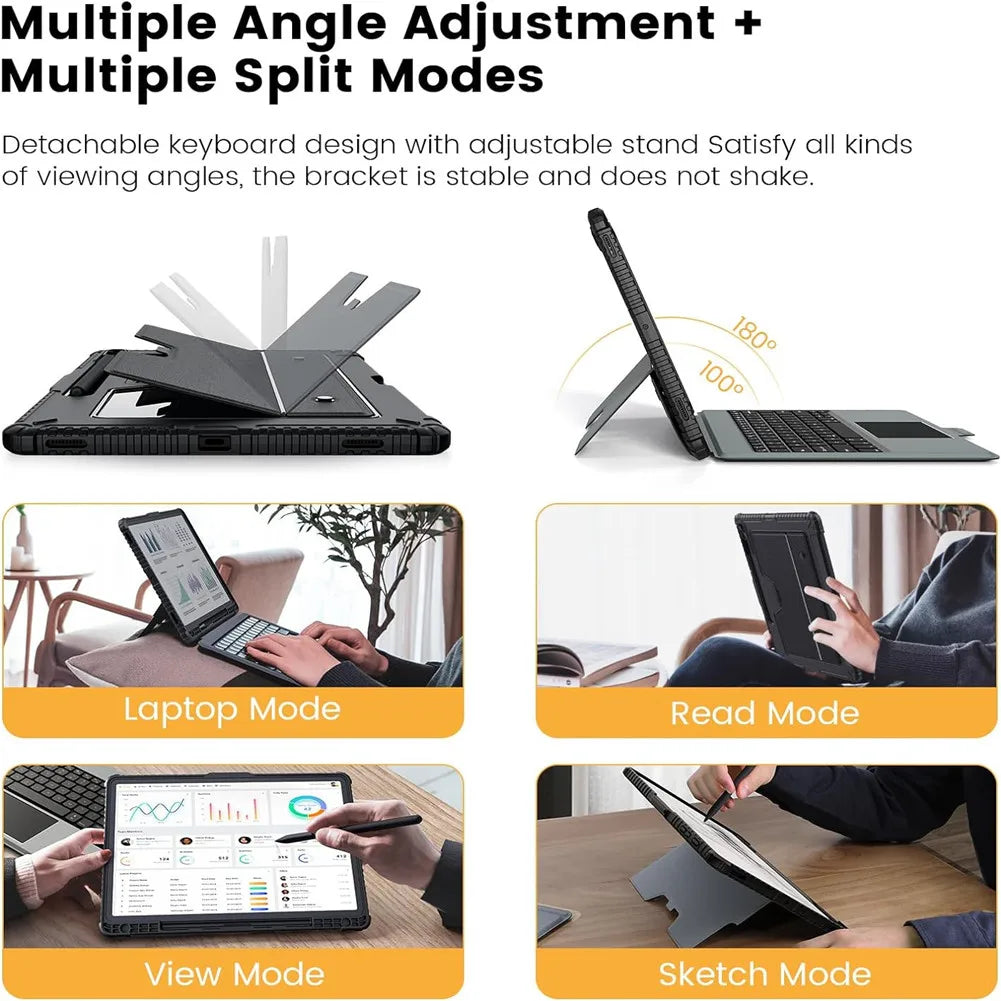 NILLKIN Magic Keyboard For Samsung Galaxy Tab S10 FE+ Case Backlight Keyboard For Samsung S10/S9 Plus Case With Len Protection.