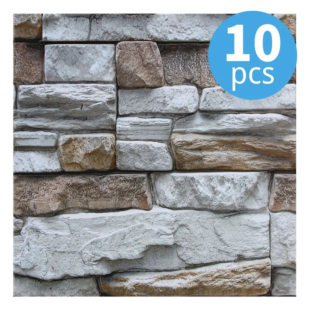 10/20Pcs 3D Faux Stone Wall Panels, Self-adhesive Panels, Kitchen Backsplash, Farmhouse Wall Decor, 30cm x 30cm