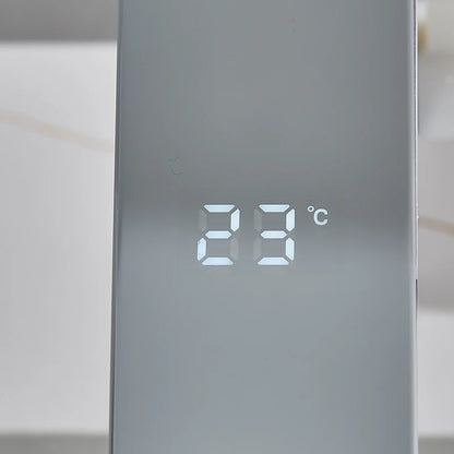 Touchless Sensor Basin Faucet Smart Digital Display Bathroom Sink Faucet Grey Sense Hot Cold Water Mixer Tap Battery Power