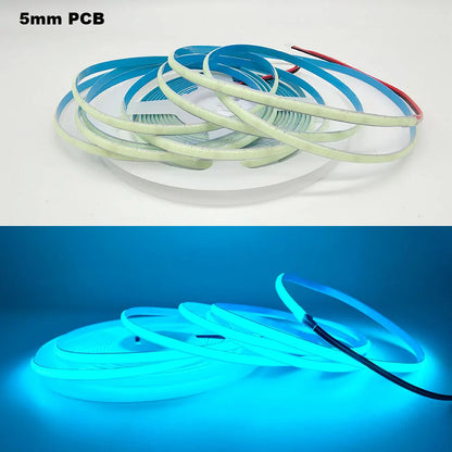 12V 24V COB LED Streifen 5mm/8mm PCB 400/480LEDs/m Flexible Rot/Grün/Blau/Rosa/Eisblau/Gelb Led Streifen Für Wohnkultur LED Lichter.