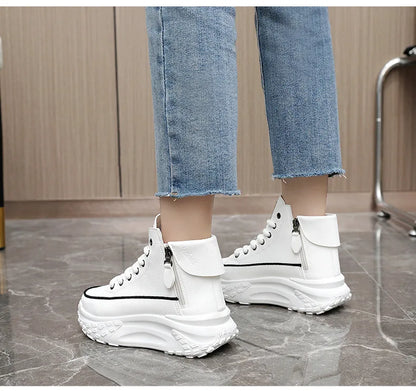 2025 New Women Sneakers Luxury Fashion High Top Women Boots Platform Casual Shoes Outdoor Running Shoes for Women Tenis De Mujer.