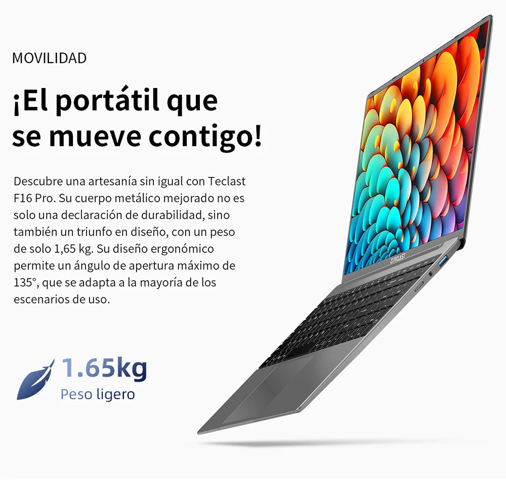 【New】Teclast F16Pro Laptop 15.6 Inch 1920X1080, 12Gb / 16Gb Ram, 256Gb / 512Gb Rom, Backlit Keyboard, for Intel N95, Mini-Hdmi.