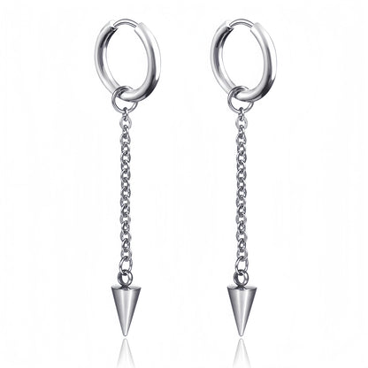 Long Hanging Crosses Leaves Pendants Hoops Woman Earrings Man Vintage Stainless steel Hip Hop Ear Piercing Jewelry Accessories