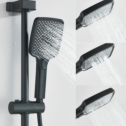 LCD Display Screen Shower Faucet Bathroom Hot Cold Control Background Lights Shower Set Piano Shower System Wall Mounted