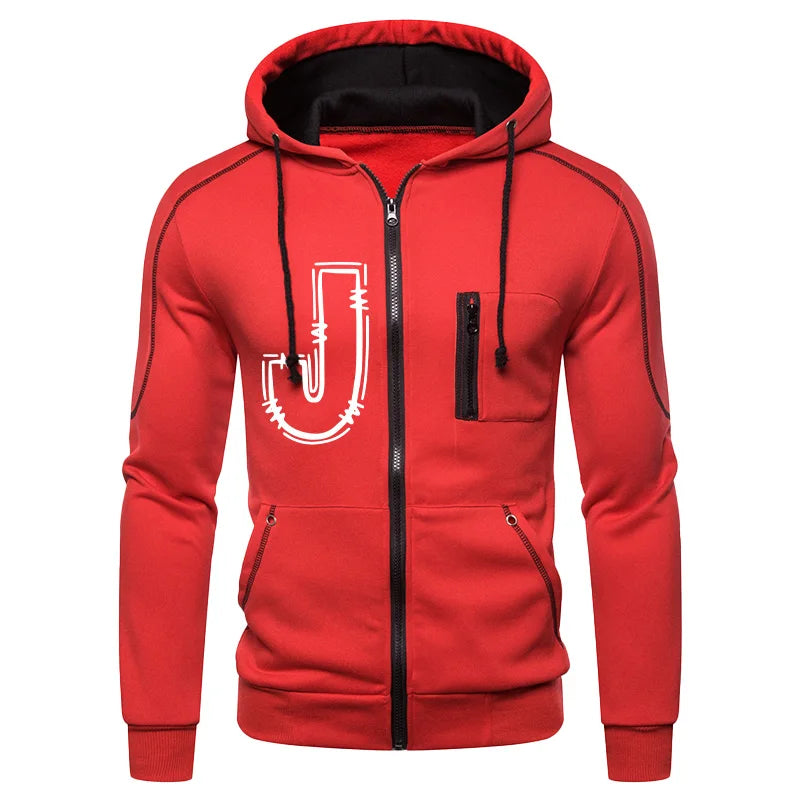 Men's Clothing Casual High Quality Autumn Winter Outdoors Hoodie Daily Jogging Sports Single Piece Zipper Jacket and Sport Pants.