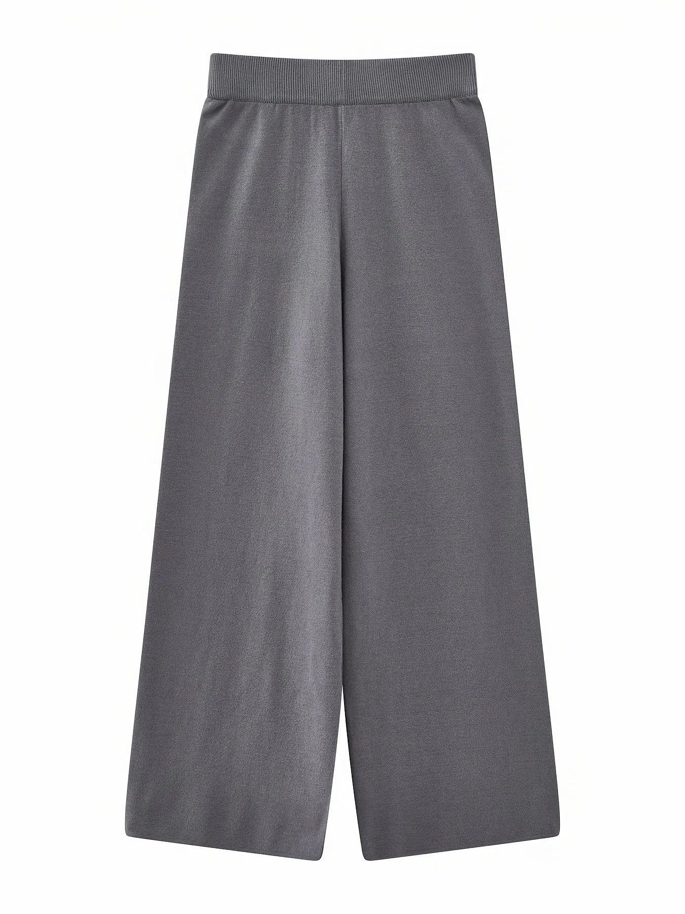 Herbst Winter Elegante Strickwaren 3-teiliges Damen-Pullover-Set Schicke weiße graue schwarze Strickjacke mit Schleifendetail Lässige gestrickte Hose mit weitem Bein