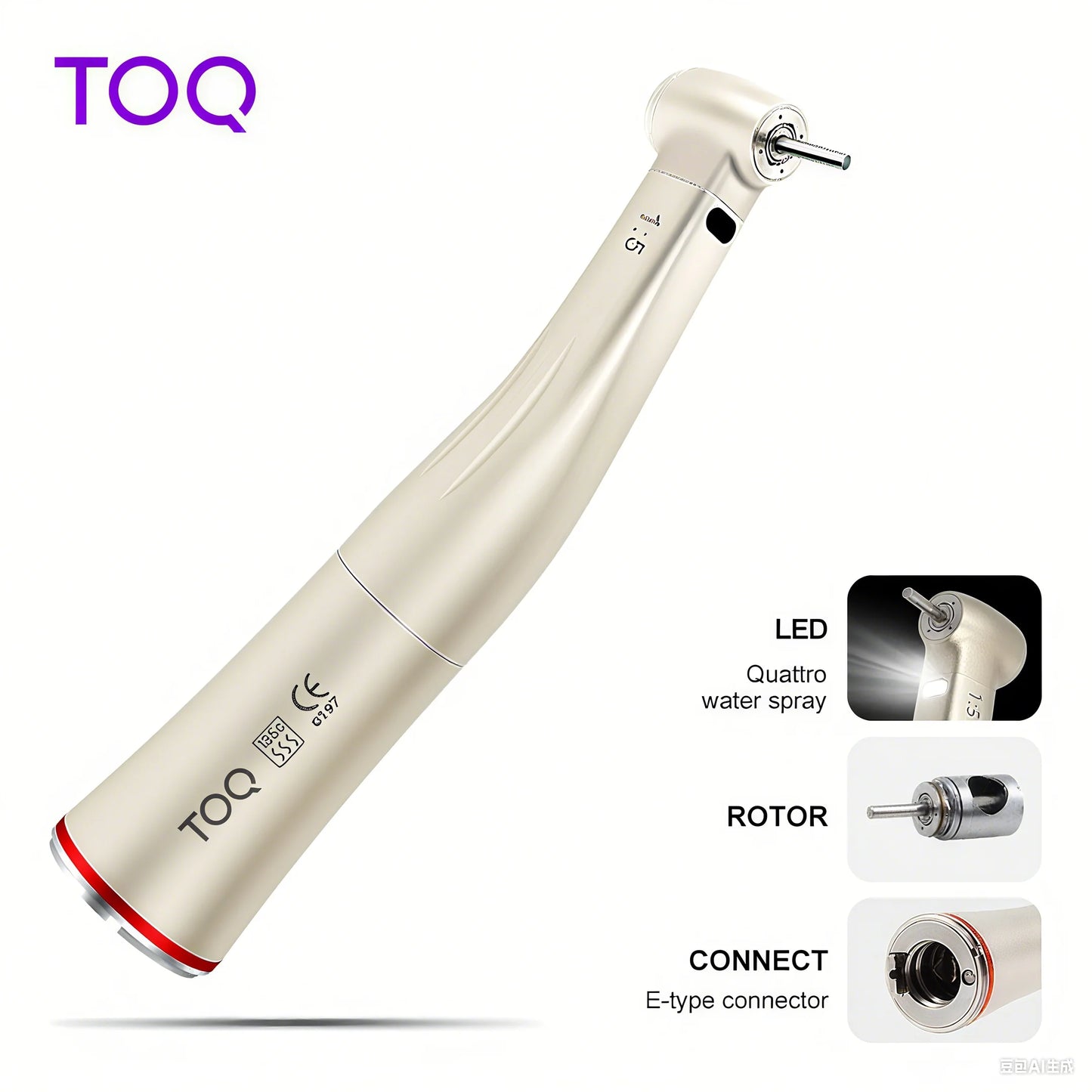 Dental Factory equipment increasing red ring 1:5 with light contra angle handpiece Push Button dental handpiece medical suppl.
