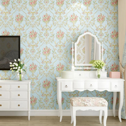 Blumentapete, selbstklebend, warm, für Mädchen, Schlafzimmer, 3D-Verdickung, Wanddekoration, Aufkleber, Wohnzimmer, Restaurant, Sofa, Hintergrund