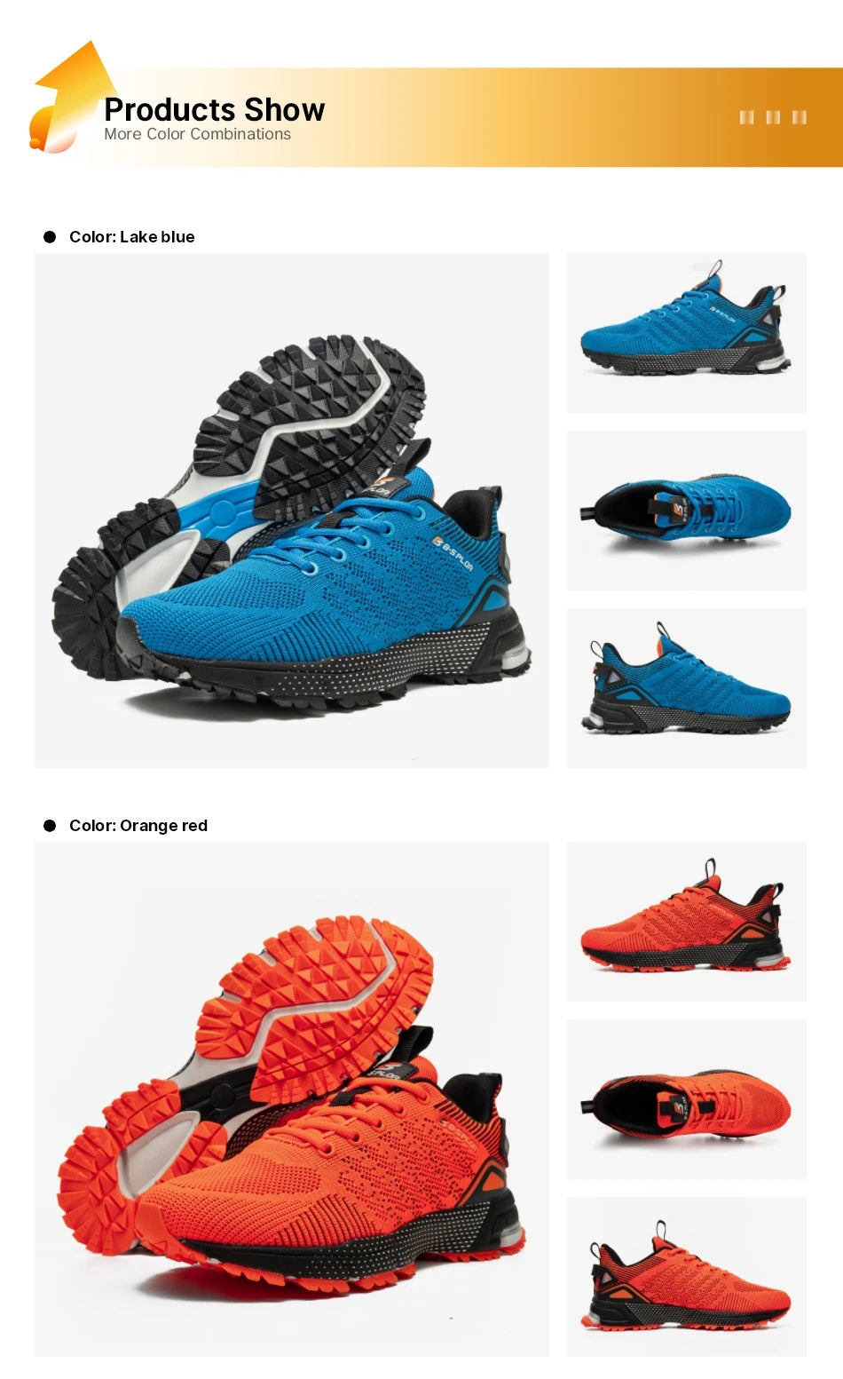 Baasploa Men Running Shoes Lightweight Sport Shoes for Men Mesh Breathable Casual Sneakers Non-Slip Outdoor New Arrival.