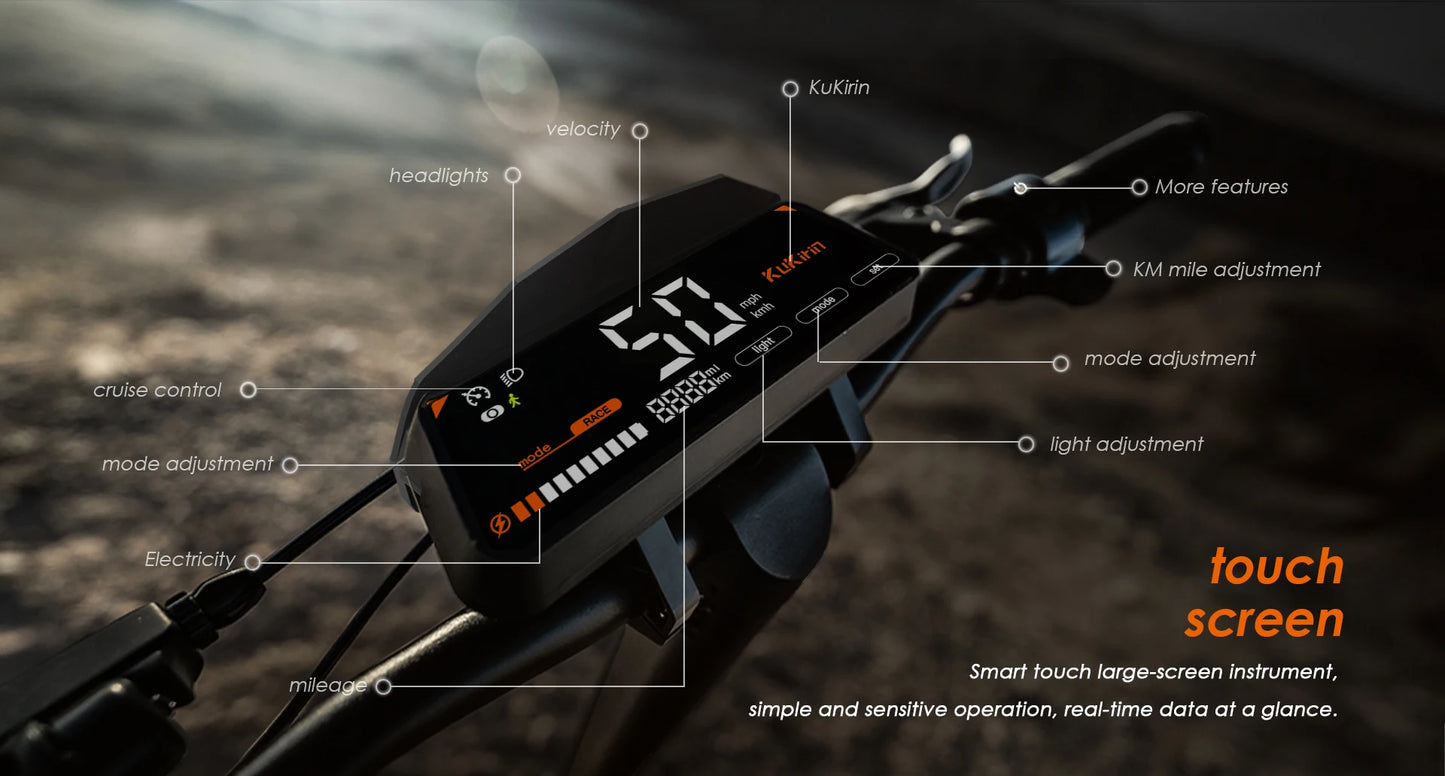 Kukirin G3 Adult Foldable Electric Scooter Powerful Wheels 1200W 52V18AH Electric Scooter.