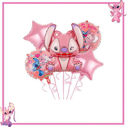 Disney Rosa Stich Geburtstag Party Dekorationen Geschirr Set Tischdecke Hintergrund Banner Für Kinder Geburtstag Dekorationen Lieferungen