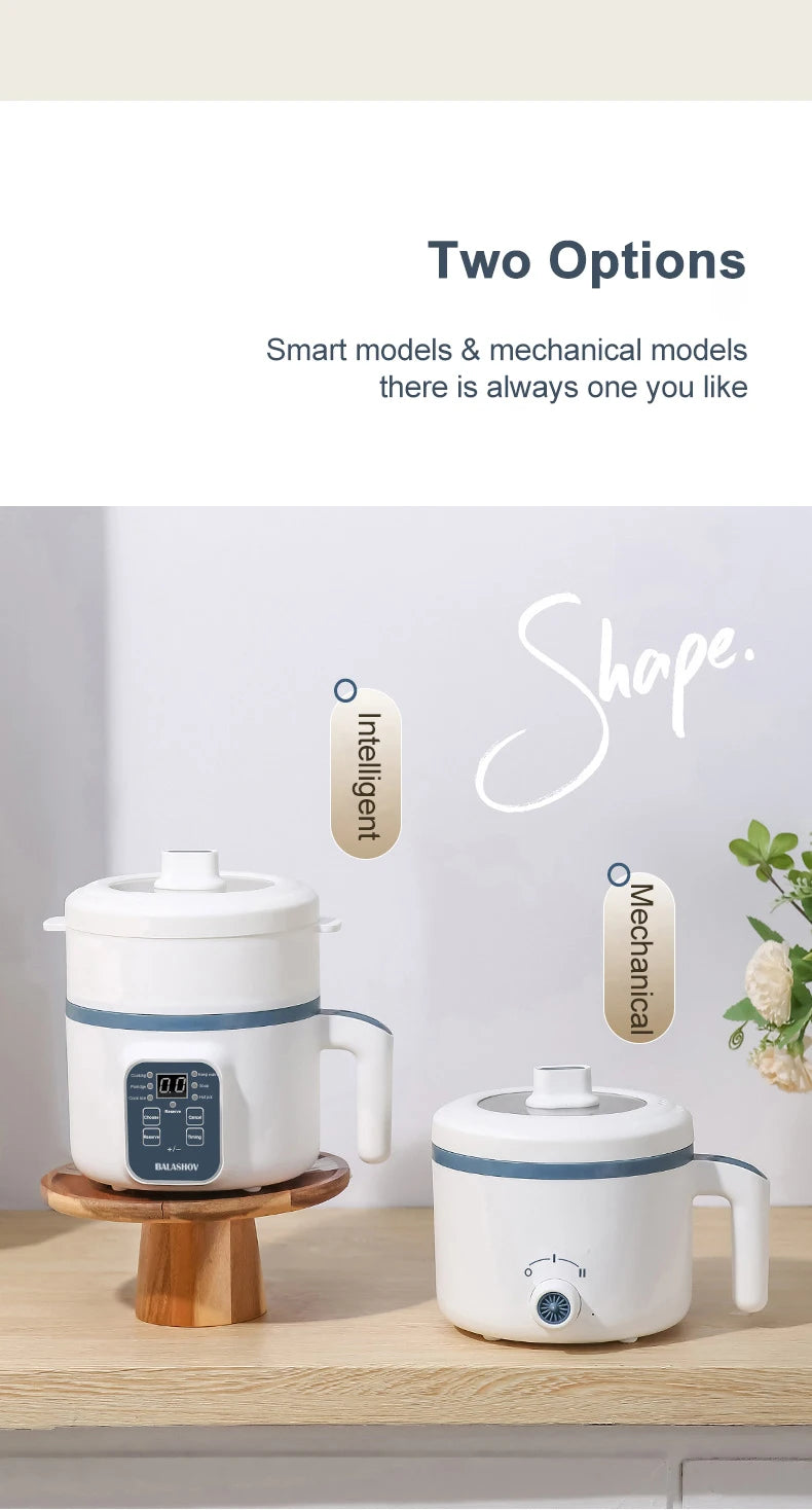 Electric Rice Cooker Multicooker Multifunction Pot Mini Hotpot Pan Soup Home Appliances for The Kitchen Pots Offers 1-2 People.