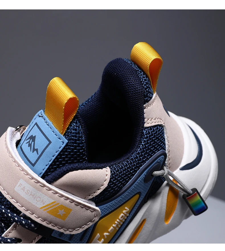 Kids Boy Fashion Trend Casual Sneaker Non-Slip Children's Sports Shoes Breathable Mesh Comfortable Wear.