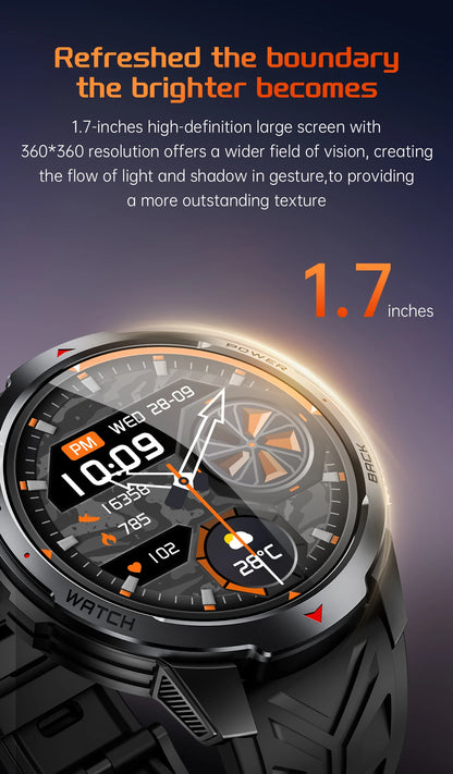 LIGE New For HUAWEI XIAOMI 1100mah Smart Watch Men Compass Flashlight 3ATM Waterproof Sports Fitness Bluetooth Call Smartwatch.