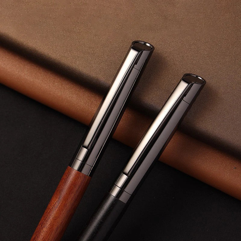 Luxuriöser Kugelschreiber aus Holz und Metall, mittlere Spitze, für Geschäftsbüros, Schule, Büromaterial.