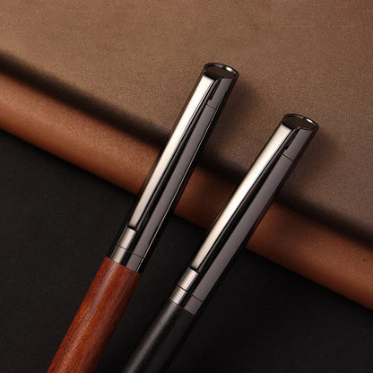 Luxuriöser Kugelschreiber aus Holz und Metall, mittlere Spitze, für Geschäftsbüros, Schule, Büromaterial.