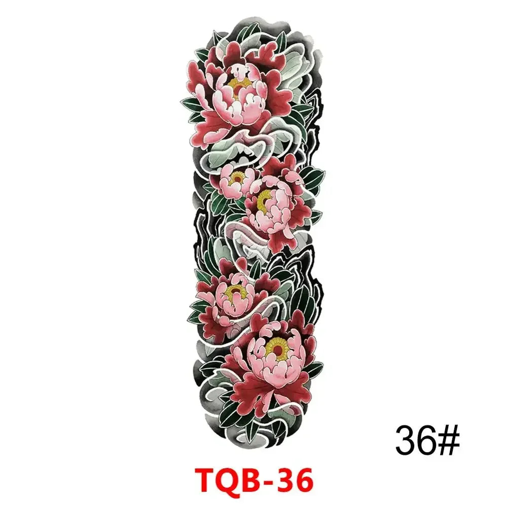 16 Designs Full Arm Temporary Tattoo Sleeve Waterproof Tattoos For Cool Men Women Tattoos Stickers On The Body Art #272596.