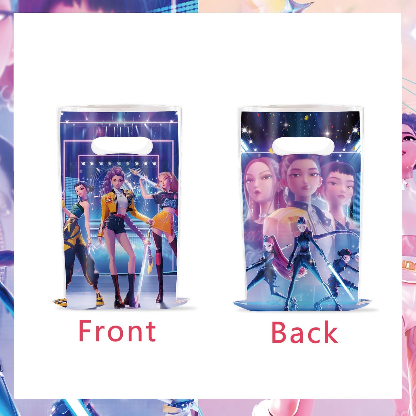 Kpop Demon Hunter Geburtstag Party Dekoration Geschirr Thema für Mädchen Event liefert Kuchen Topper Candy Box Teller Tassen Servietten