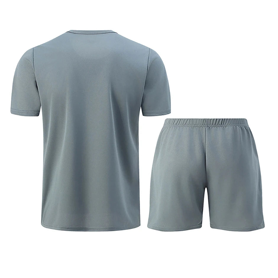 1/2/4 Piece Men's Quick Drying Sports Suit Casual Breathable Short Sleeved T-shirt Pocket Versatile Shorts For Teenagers To Wear.