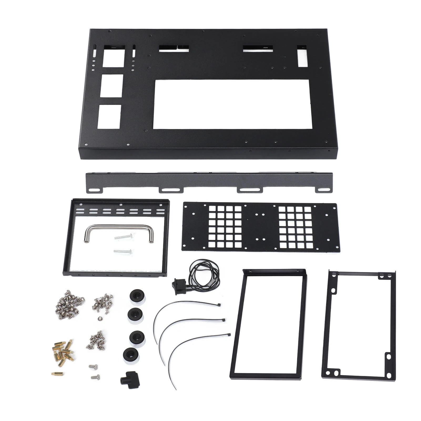 Computer Open Case Bracket Powerful Cooling Heat Dissipation Steel Plate DIY Computer Motherboard Case Rack for ATX M ATX ITX.