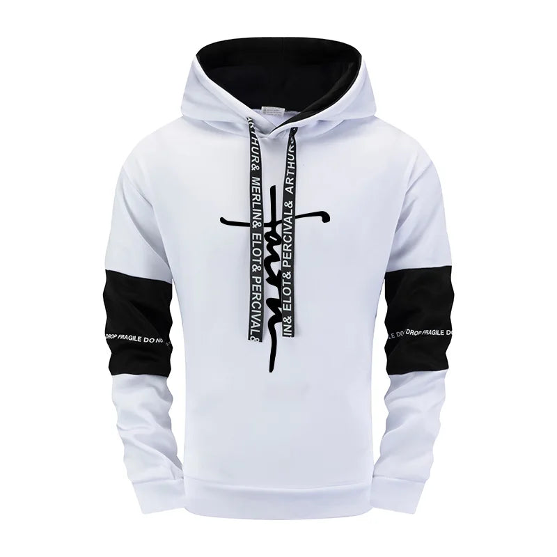 Quality Autumn Winter Simple Mens Tracksuit Casual Sports Hooded Single Sweatshirts And Sweatpant Comfort Outdoor Sports Fitness.