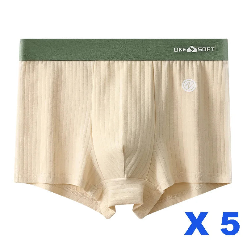 5-teilige gestreifte lustige Boxershorts für Herren, Unterwäsche, sexy Unterhose, Mann, männlich, Homme, U-konvexe Shorts, Dessous, Boxershorts, Höschen