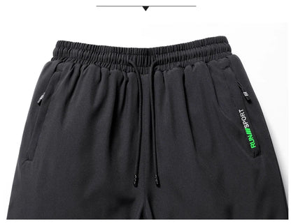 M-8XL Men's Down Pants Plus Size Winter Three-layer Windproof and Waterproof Large Size Plus Velvet Thick Warm Casual Joggers.