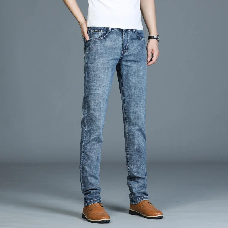 High Quality Mens Jeans Fashion Straight Denim Pants Men Classic Casual Jeans Male Plus Size Denim Trousers Ripped Jeans 28-40.