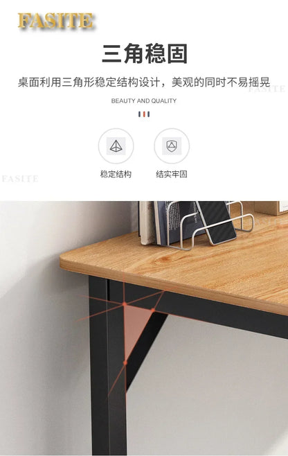 Hochwertiger, langlebiger Computertisch, Desktop-Tisch für Zuhause, Schlafzimmer, moderner, einfacher Mietisch, Studenten-Studientisch, langer Streifen
