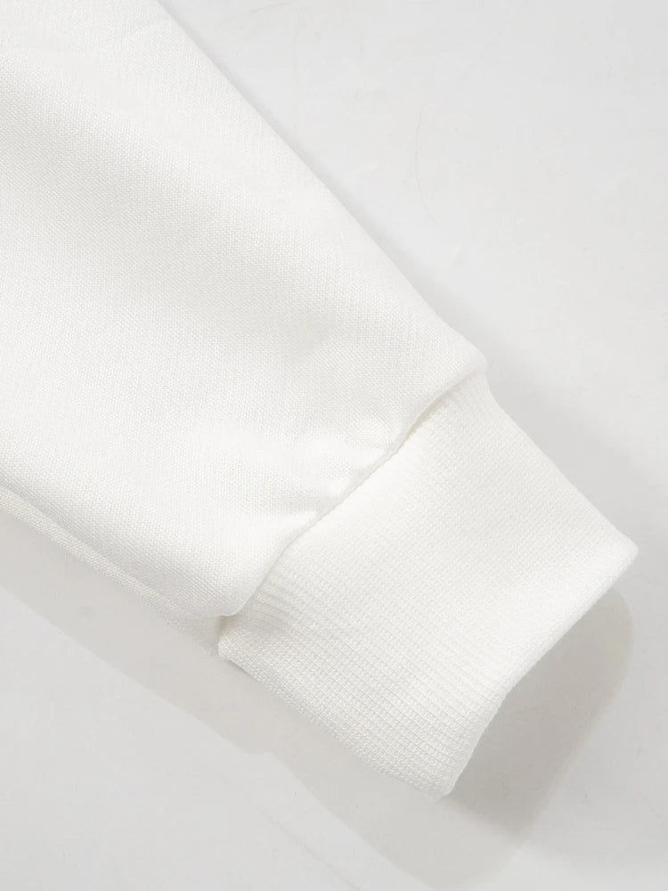 Weird Puss Fake Two Piece Pullover Women Trend Contrast Number Print Patchwork Long Sleeve Autumn Casual Simple Streetwear Tops.