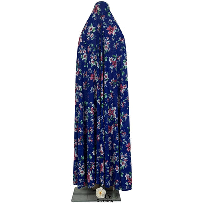 New Dubai Islamic Robe Ramadan Womens Hooded Abaya African Sleeveless Loose Soft Prayer Garment Muslim Floral Dress With Hijab.