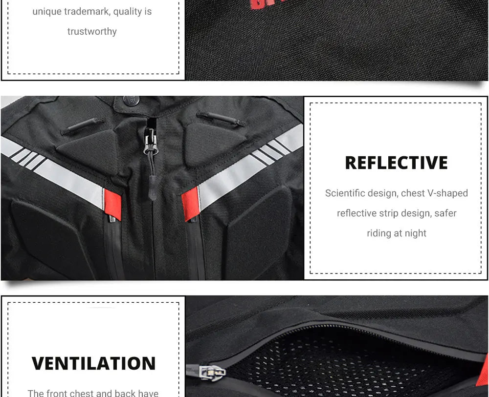 Waterproof Motorcycle Jacket Pant Suit Cold-proof Motorbike Jacket Men Motocross Riding Clothing CE Protective Gear Size M-5XL