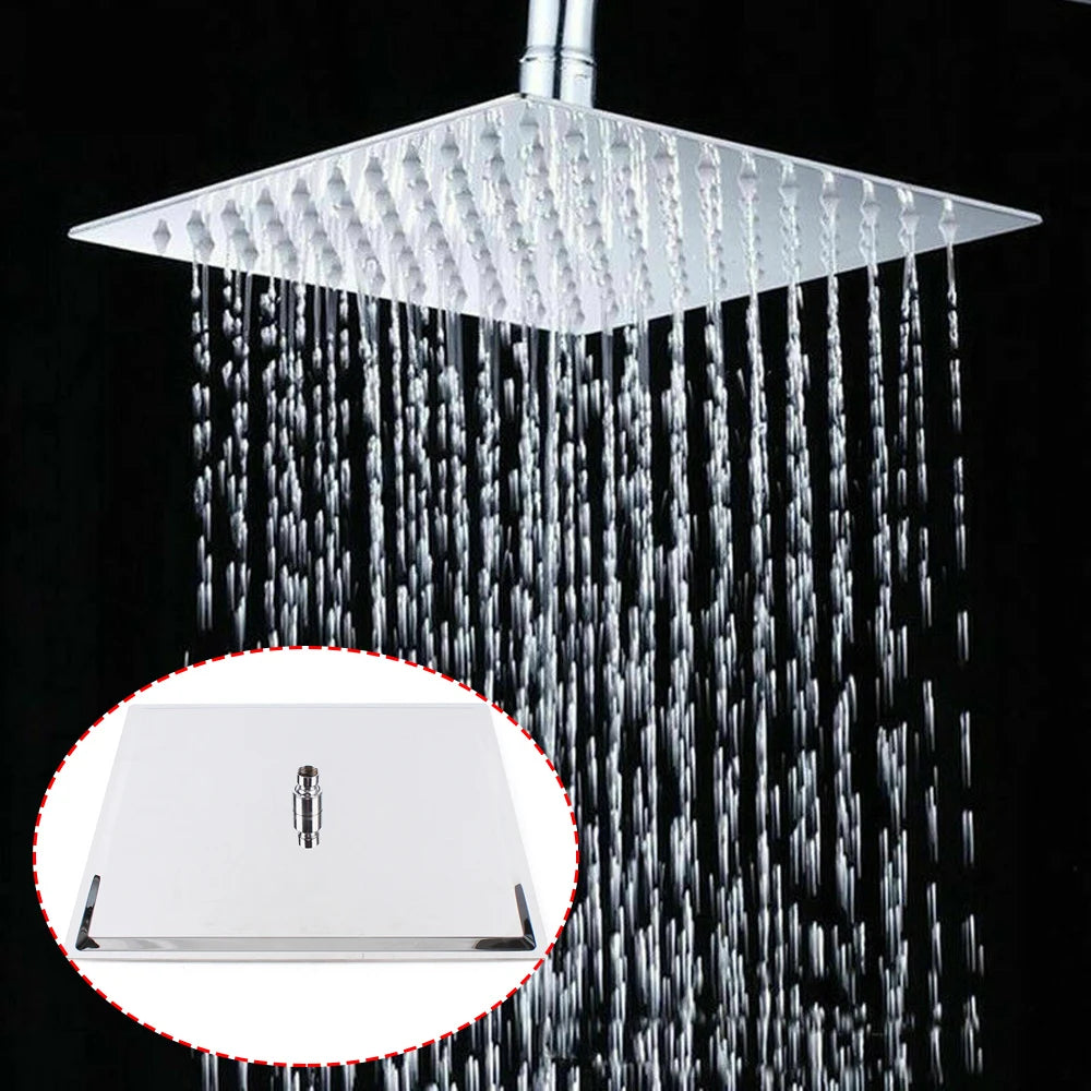 40CM Square Shower Head, Rain Shower Head, Universal Large Shower Head for Bathrooms, Homes, Hotels, Bathing Centers