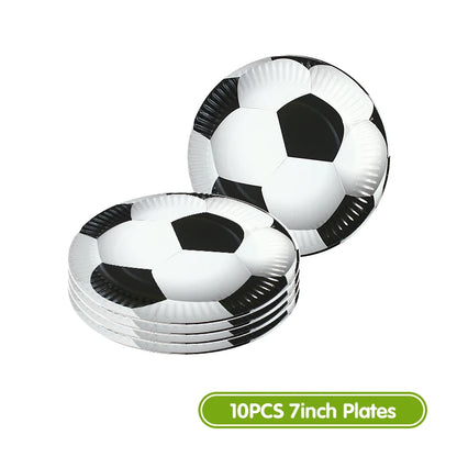 Fußball Geburtstag Dekoration Party Supplies Geschirr Luftballons Set Süßigkeiten Geschenkboxen Fußball Geburtstagsgeschenke Kinder Geburtstagsgeschenke