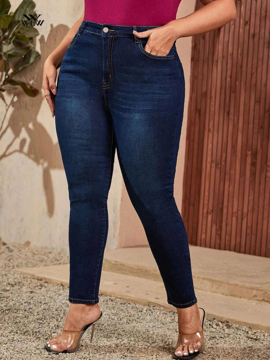 Plus Size Skinny Jeans for Women Full Length High Waist Women Jeans Stretchy Pencil Curve Women Jeans 200kgs Mom Jeans for Women.