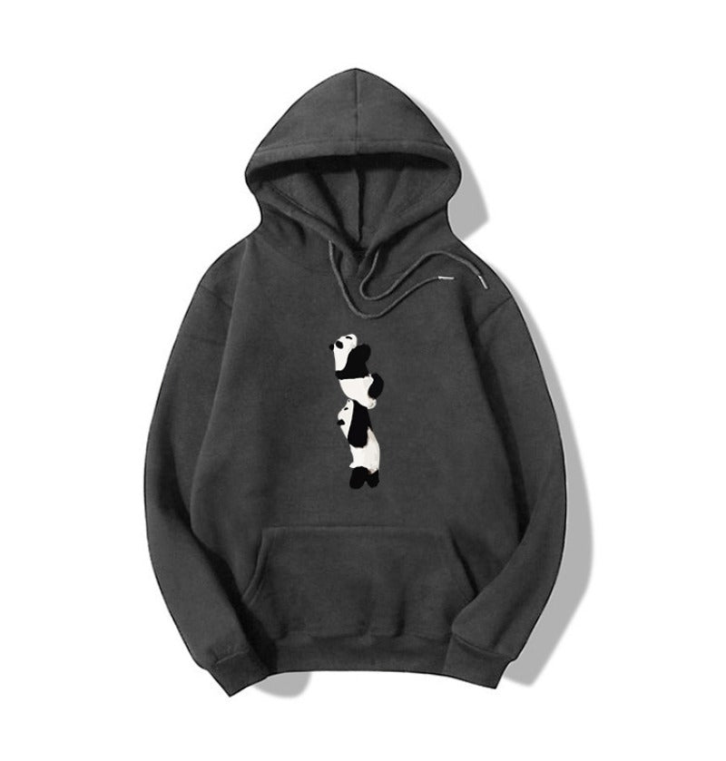 Blessyuki niedlichen Cartoon Panda gedruckt Hoodies Frauen lässig lang ärmel ige Basic Student Sweatshirt plus Größe Paar Kleidung y2k Top.