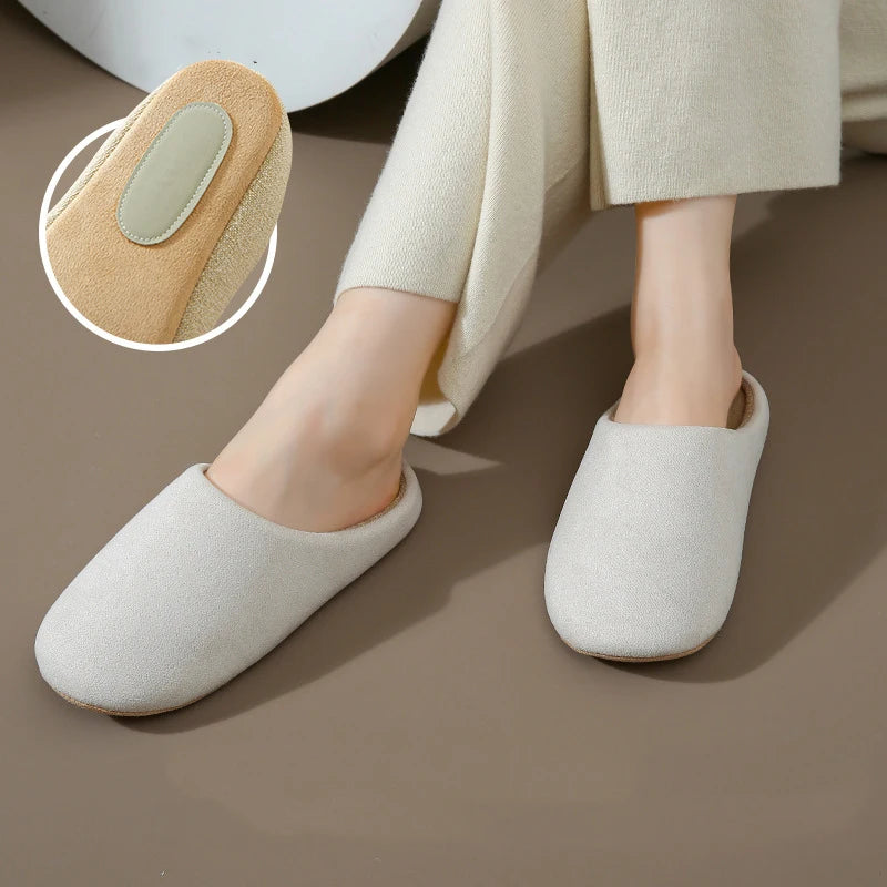Asgard Women Warm House Slippers Winter 2024 New Silent Flat Bedroom Slides Indoor Cozy Fur Women Cotton Shoes Men Fuzzy Slipper.