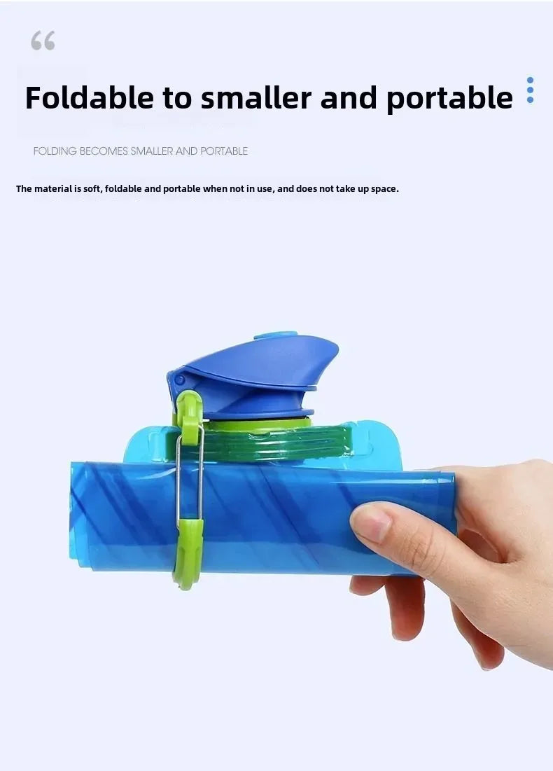 Foldable Water Bottles Flexible Reusable Travel Water Bottle Plastic Water Pouch Soft Flask Water Bag With Carabiner Clip.