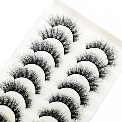 10 Pairs Lashes Fluffy Soft Russian Volumes Mink Lashes 3D Mink Eyelashes Lashes Reusable Fluffy False Lashes Russian Extensions.