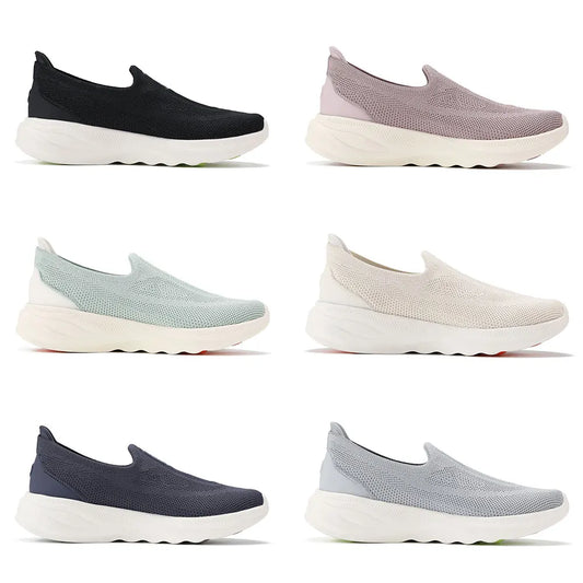 Li-Ning Women SOFT GO 2 KNIT Slip-on Casual Walking Shoes Breathable Cushion Flexible LiNing Comfortable Sports Sneakers AGLV018.