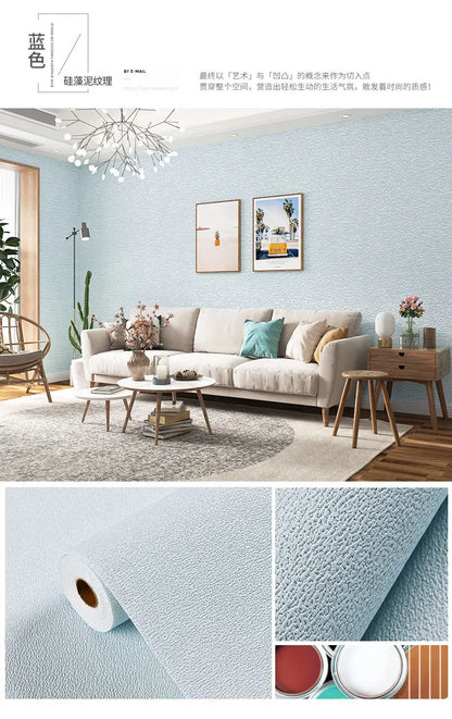 10m Self Adhesive 3d wall panel Wallpaper Foam Soundproof Waterproof 3D Wall Sticker New Design Bedroom Wallpaper Thickening