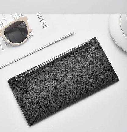 2025 new leather long wallet, women's ultra-thin casual zipper wallet, phone holder, soft leather leather clip,Cosmetic Bag..