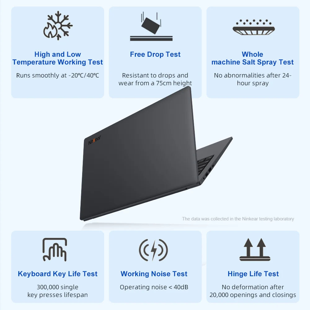 Ninkear A15 Air 2025 Laptop 15.6 Inch FHD IPS Screen AMD Ryzen™ 5 3500U 16GB DDR4 3200 MHz+512GB NVME SSD 180° Opening and Closing WiFi 5 BT 4.2 0.3s Fingerprint Unlock Tested ＆ Proven High Quality PC Notebook  Power You.