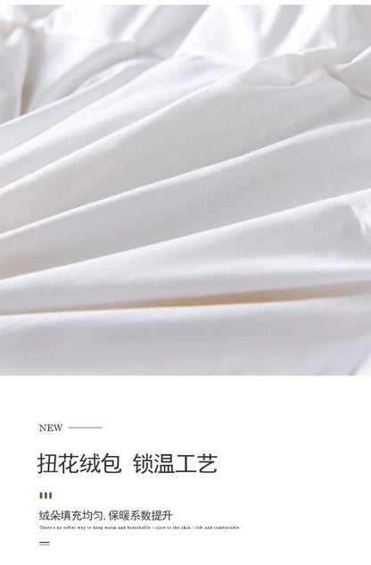 Goose Down Soft Duvet Luxury Blanket King Queen Twin Size Comforter Bedding Filler Bread Shape Super Warm Quilt.