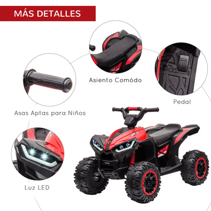 HOMCOM Electric Quad for kids 3-5 years 12V with 2 motor headlights Horn.