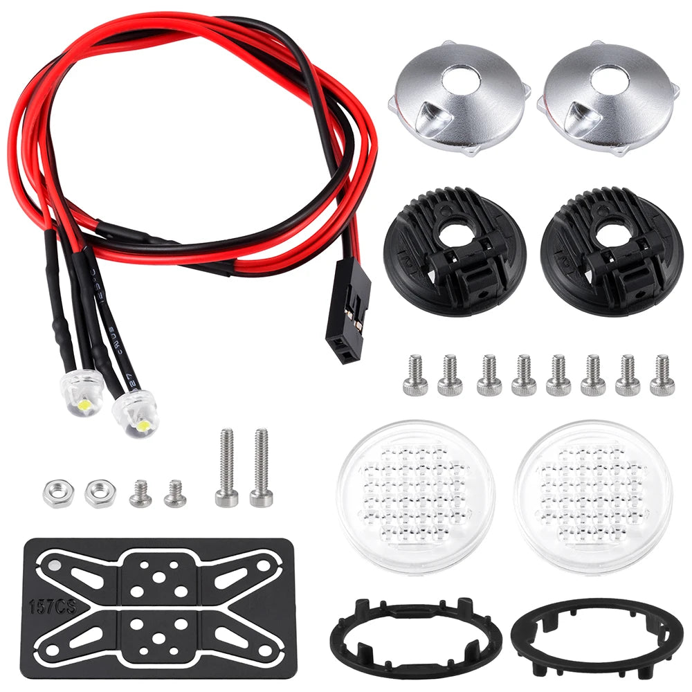 AXSPEED 1Set LED Lights Headlights Spotlight for TRX-4 TRX-6 Axial SCX10 90046 Wraith 1/10 RC Car Decoration Parts Accessories