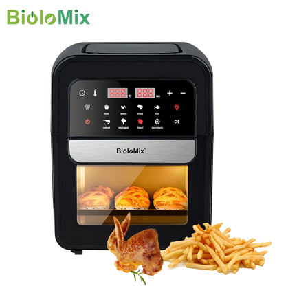 BioloMix Multifunctional 7L Air Fryer without oil electric oven, Dehydrator, Convection Oven, Touch Screen Presets Fry, Roast.
