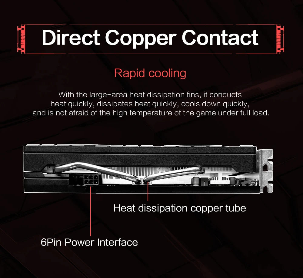 MLLSE AMD RX 580 8GB 2048SP GDDR5 256Bit Gaming Graphics Card 6Pin PCI Express 3.0 ×16 Game Radeon GPU rx580 8g.