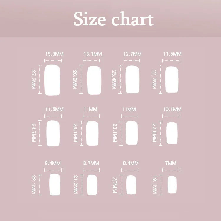 Simple White French Wearable Long Square Fake Nails Full Cover Detachable Finished False Nails Press on Nail with Glue Wholesale.